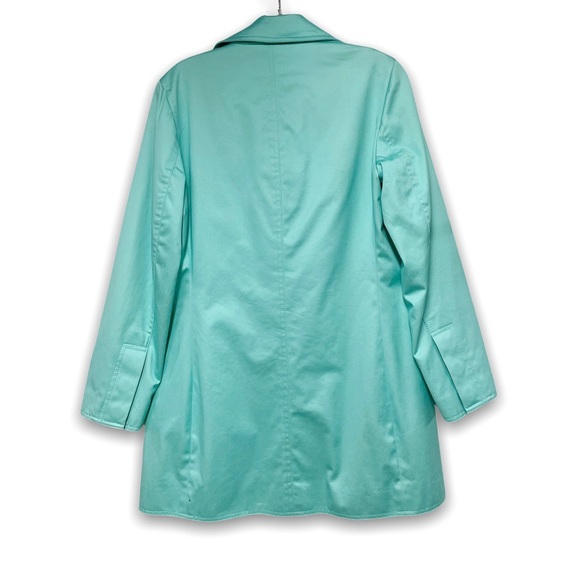 Coach Trench Raincoat Size Small Light Mint - Picture 2 of 10